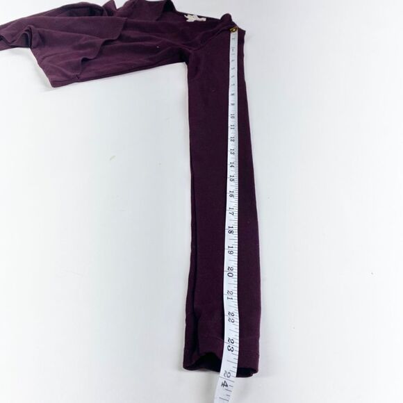 Aritzia Wilfred Free plum wrap long sleeve crop top xxs - Picture 10 of 11